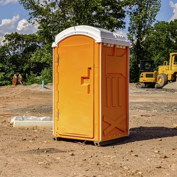 how often are the portable restrooms cleaned and serviced during a rental period in Bunker Hill IN